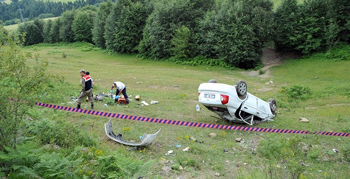 Yayla yolunda kaza: 1 ölü, 6 yaralı