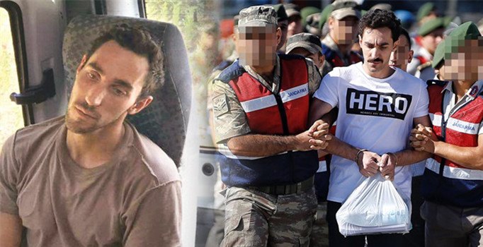 Cumhurbaşkanı'na suikast timindeki darbeci asker duruşmaya 'Hero' yazılı tişörtle geldi