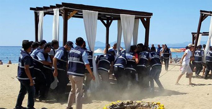 Sarımsaklı Plajı'na hava destekli operasyon