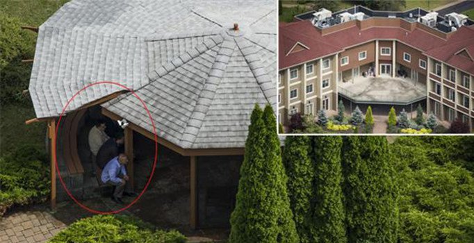 FETÖ elebaşı Gülen'in malikanesi havadan görüntülendi