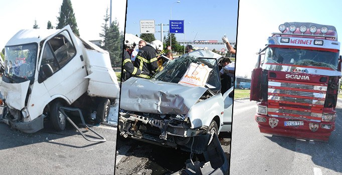 Kavşakta kamyon dehşeti: 1 ölü, 5 yaralı