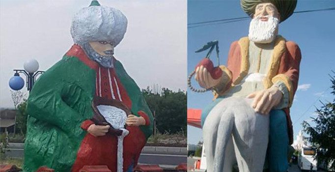 Sosyal medyada tepki çeken Nasrettin Hoca heykeline patent