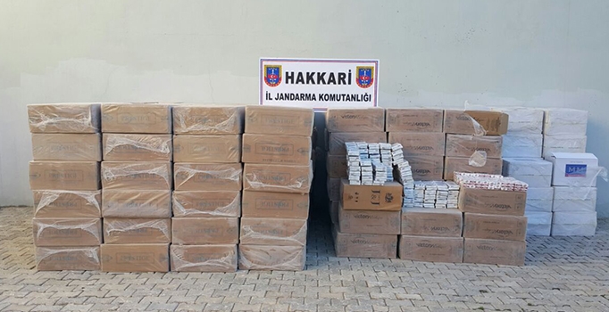 Hakkari'de 183 bin paket kaçak sigara ele geçirildi