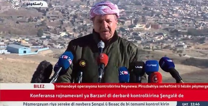 Barzani: Sincar'ı tamamen ele geçirdik