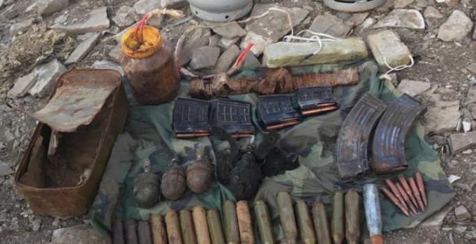 Hakkari'de teröristlere ait mühimmatlar ele geçirildi! Hakkari haber