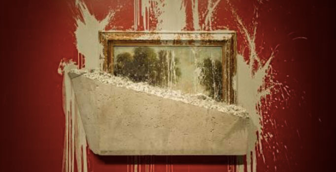 Bianel'in ilk sürprizi; betona batırılmış tablo