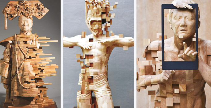 Ağacı piksel piksel oyuyor