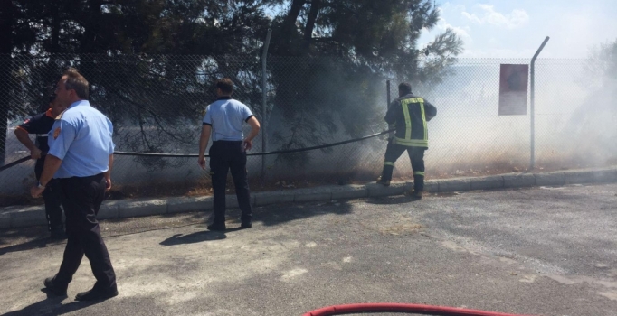 Çanakkale'de jandarma eğitim alanında yangın