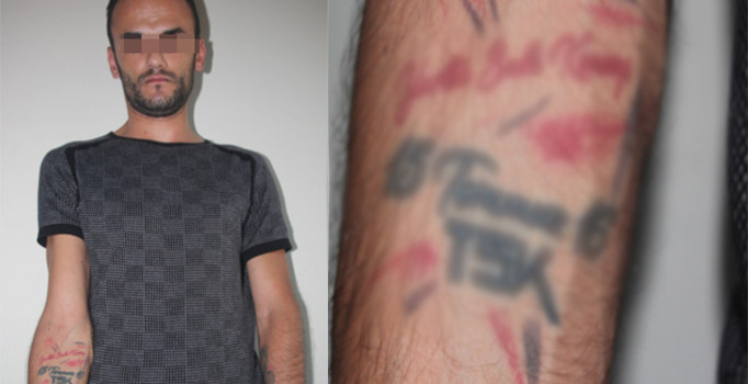 Koluna ’Yurtta Sulh Konseyi’ dövmesi yaptırdı gözaltına alındı