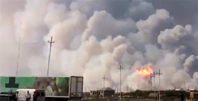 Azerbaycan'da askeri birlikte yangın ve patlama: 2 ölü