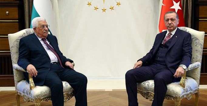 Cumhurbaşkanı Erdoğan, Mahmud Abbas'ı resmi törenle karşıladı