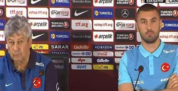 Mircea Lucescu Hırvatistan maçı öncesinde Burak Yılmaz ile birlikte basın toplantısı düzenledi