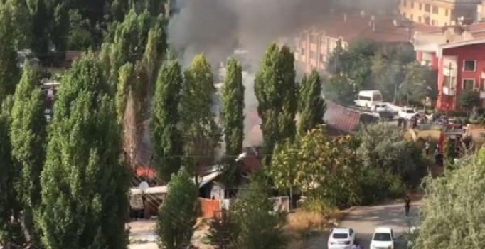 Başkentte korkutan yangın
