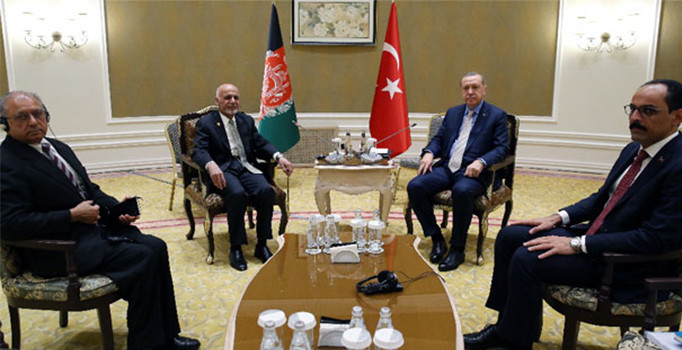 Cumhurbaşkanı Erdoğan, Afganistan Cumhurbaşkanı Gani ile görüştü