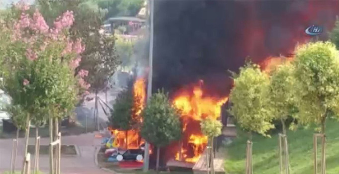 Gaziosmanpaşa'da kafede yangın | Son dakika haber