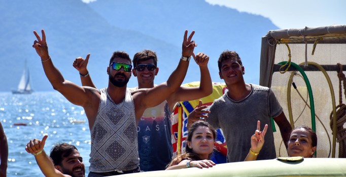 Marmaris sahilleri yabancı turistlere kaldı