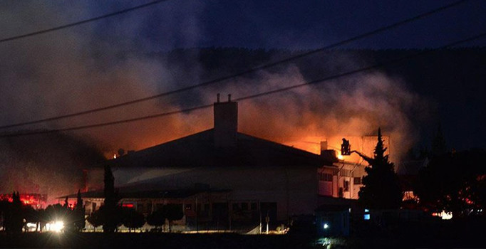 Çanakkale Açık Ceza İnfaz Kurumu'nda yangın