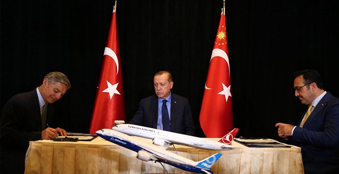 Cumhurbaşkanı Erdoğan, THY-Boeing imza törenine katıldı