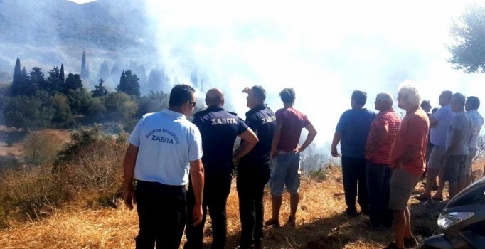 Turgutreis'te korkutan yangın