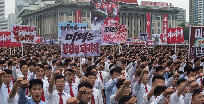 Kuzey Kore'de ABD karşıtı miting