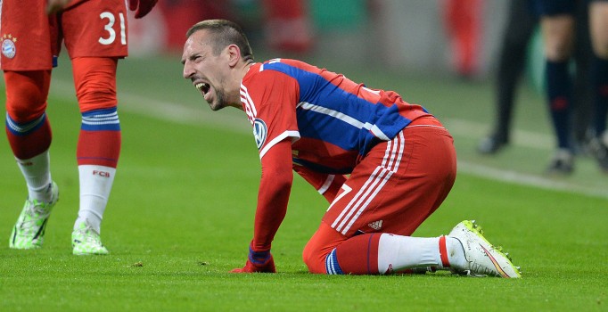 Bayern Münih'te Ribery, sakatlığı nediyle ilk devreyi kapattı