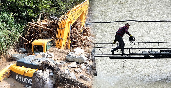 Rize'de şiddetli yağış