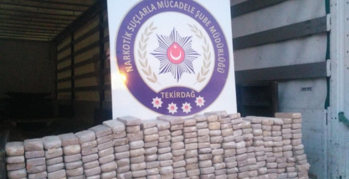 Tekirdağ'da TIR'da 152 kilo eroin ele geçirildi