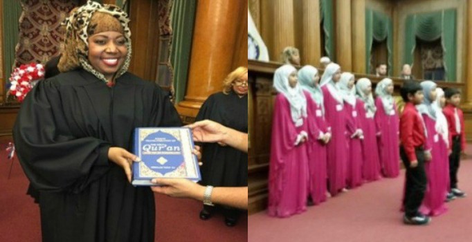 Kur'an'a el basan ABD'li yargıç, İslamofobik saldırılara hedef oldu