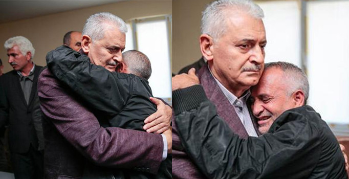 Başbakan Binali Yıldırım'dan Helin Palandöken'in babasına taziye ziyareti