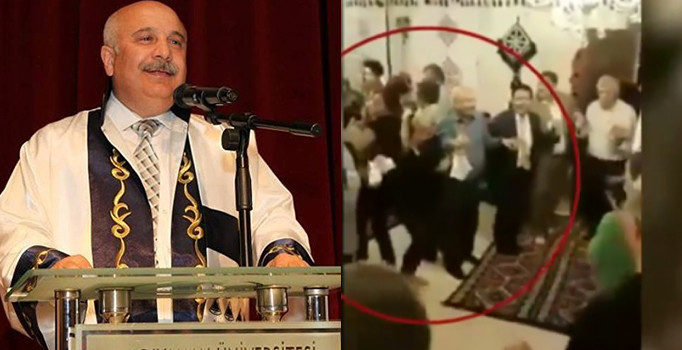 'Kadınla tokalaşmak ateş tutmaktan korkunç' diyen rektörün halay görüntüleri ortaya çıktı