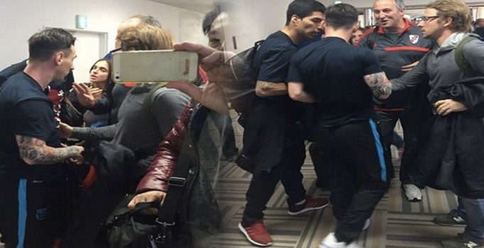 River Plate taraftarı Messi'ye hakaret edip yüzüne tükürdü