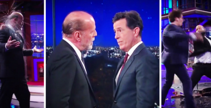 Bruce Willis canlı yayını birbirine kattı