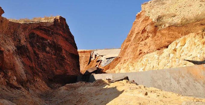 Suruç sulama tünelinde çökme meydana geldi