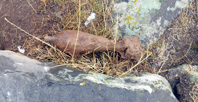 Kars'ta patlamamış havan mermisi bulundu