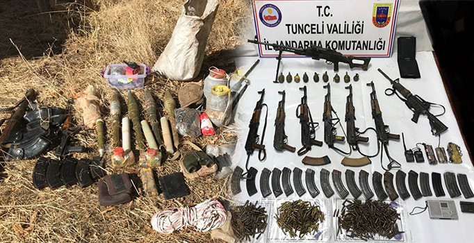 Tunceli'de etkisiz hale getirilen 9 teröristten cephanelik çıktı