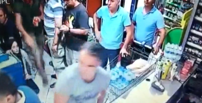 16 Temmuz sabahı Akıncı Üssü'ne yakın marketin kamerası görüntüleri