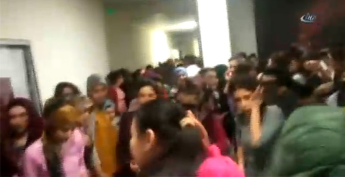 Karaman'daki kız yurdundaki panik kamerada