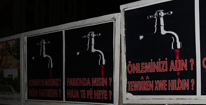 Van Belediyesi'nden 'kan akan musluk' posteri