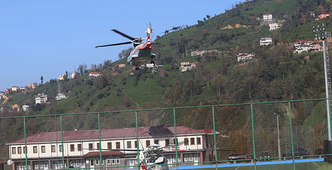 Cumhurbaşkanı Erdoğan tartışmalı bölgede! Ayder'i havadan inceledi