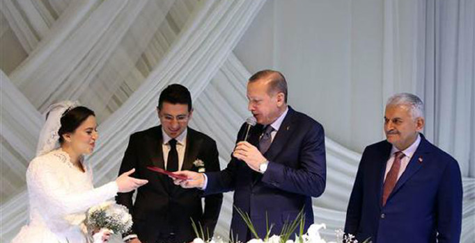 Erdoğan ve Yıldırım nikah töreninde