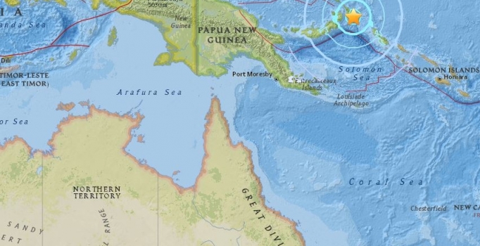 Papua Yeni Gine'de 6.0 büyüklüğünde deprem