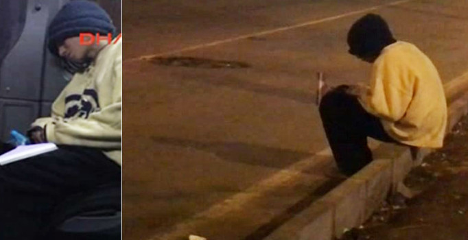 Ayakkabısız çocuğun görüntüleri yürek sızlattı