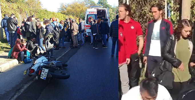 Trabzon'da motosiklet öğrencilere çarptı: 8 yaralı | Trabzon haberleri