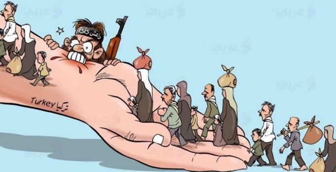 Filistinli karikatürist Sultanahmet'i çizdi