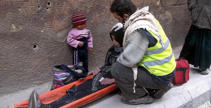 Madaya'da BM temsicilerinin gözü önünde açlıktan ölüm