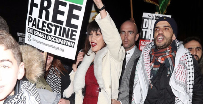 Bella Hadid de Kudüs için sokağa çıktı