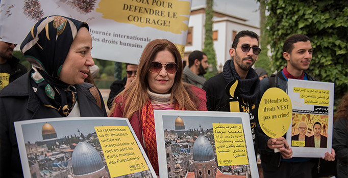 Fas’ta ABD’nin Kudüs kararı protesto edildi