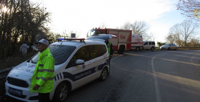 Beykoz'da otomobil uçuruma yuvarlandı: 1 ölü