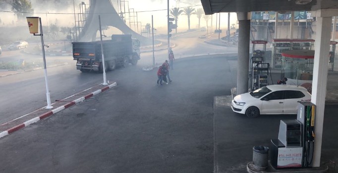 Ramallah'ta göstericilere gaz bombasıyla saldırı