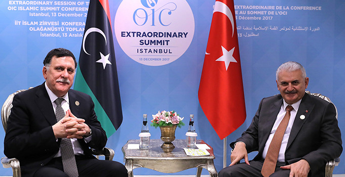 Başbakan Yıldırım, Libya Başkanlık Konseyi Başkanı Sarraj ile görüştü